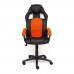 Кресло DRIVER кож/зам/ткань, черный/оранжевый